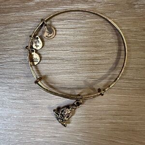 Alex and Ani gold Buddha charm bangle bracelet